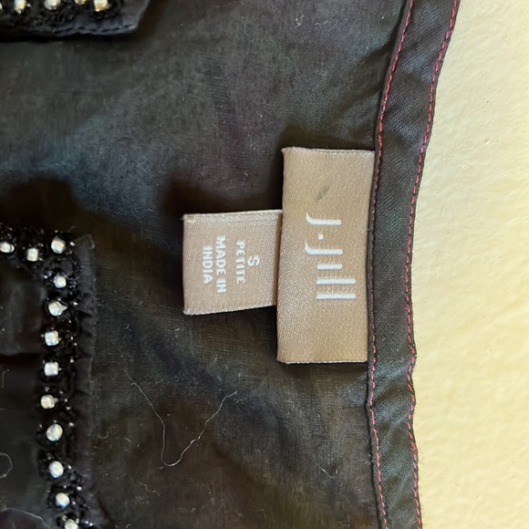 J Jill embroidered black beaded tunic petite small (4-6) - Picture 2 of 3